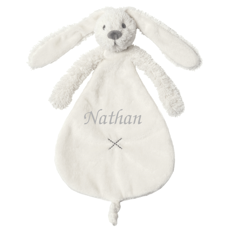  richie the rabbit baby comforter white ivory 